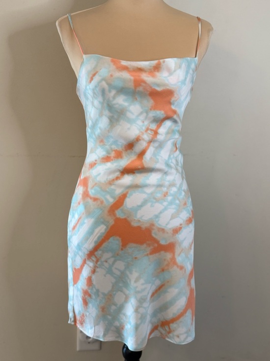 Cotton Candy Dresses & Skirts - Cotton Candy LA tie dye mini dress back cutout teal orange white SM